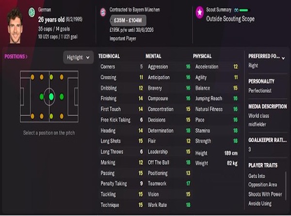 Leon Goretzka Football Manager 2022