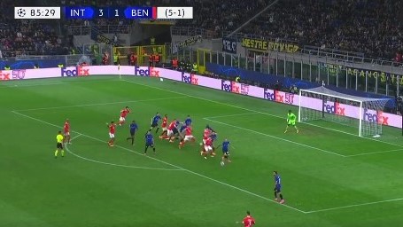 Golo de António Silva contra o Inter