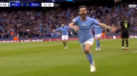 Bernardo Silva bisa contra o Real Madrid