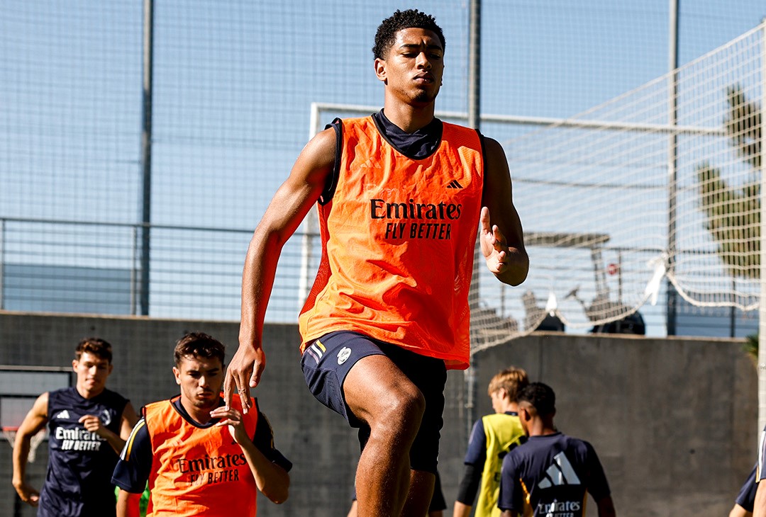 Jude Bellingham a treinar pelo Real Madrid