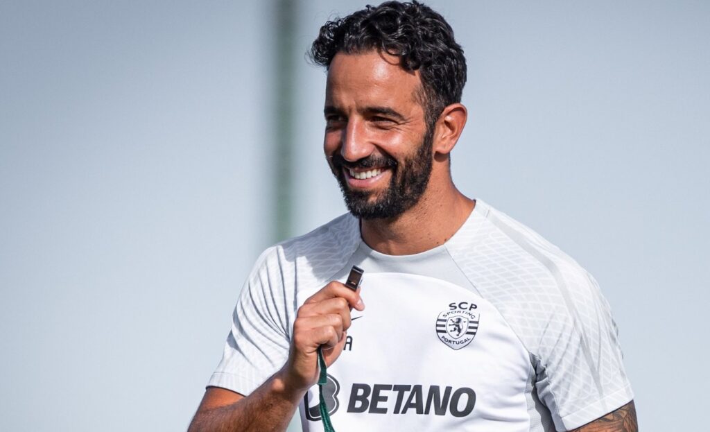 Rúben Amorim a treinar a equipa do Sporting