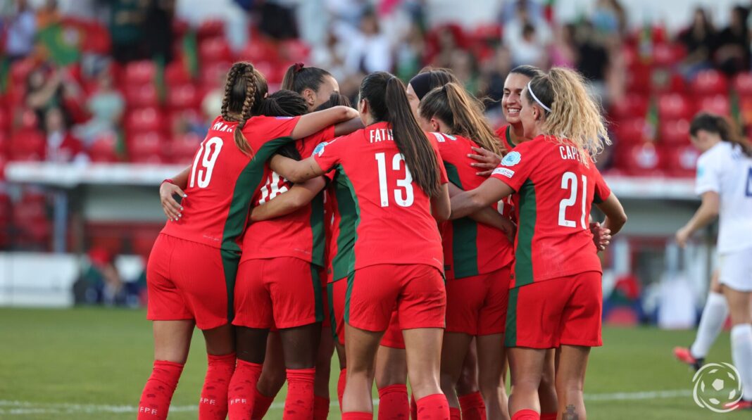 Portugal jogadoras a celebrar