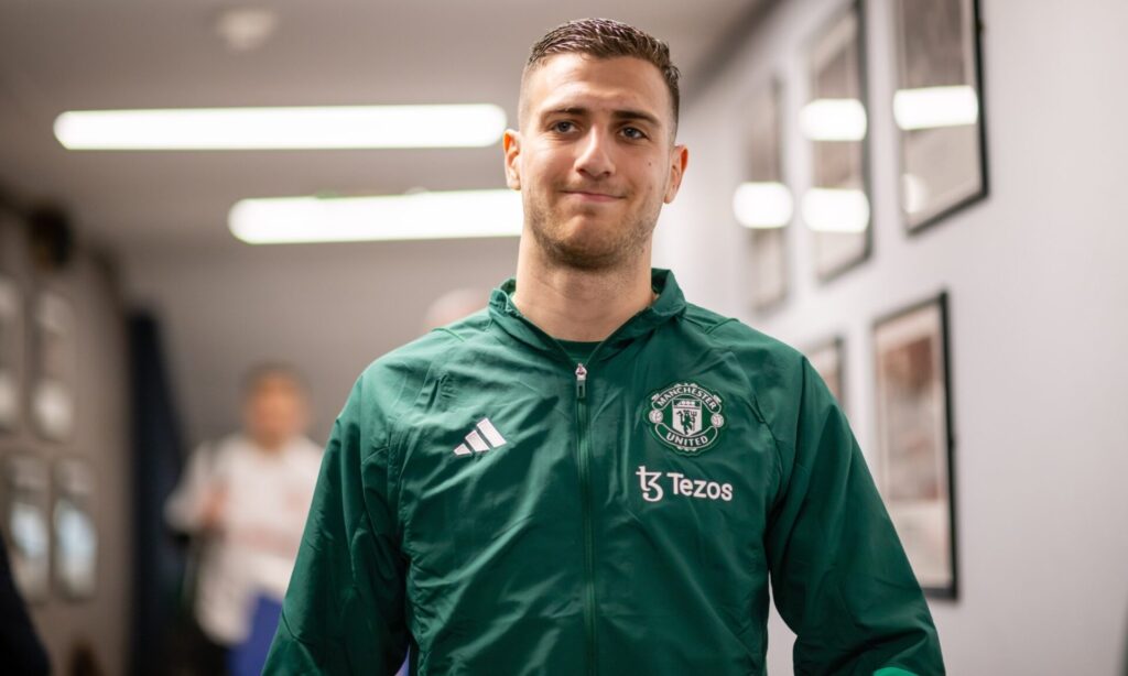 Diogo Dalot a atuar pelo Manchester United