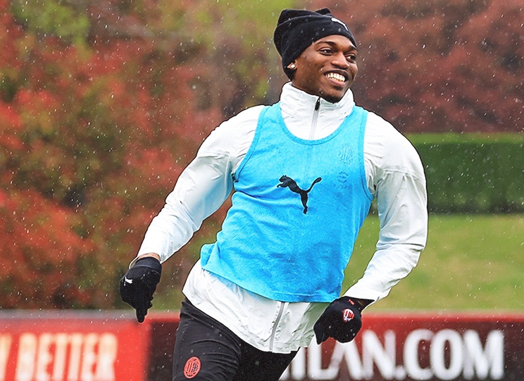 Rafael Leão a treinar pelo AC Milan