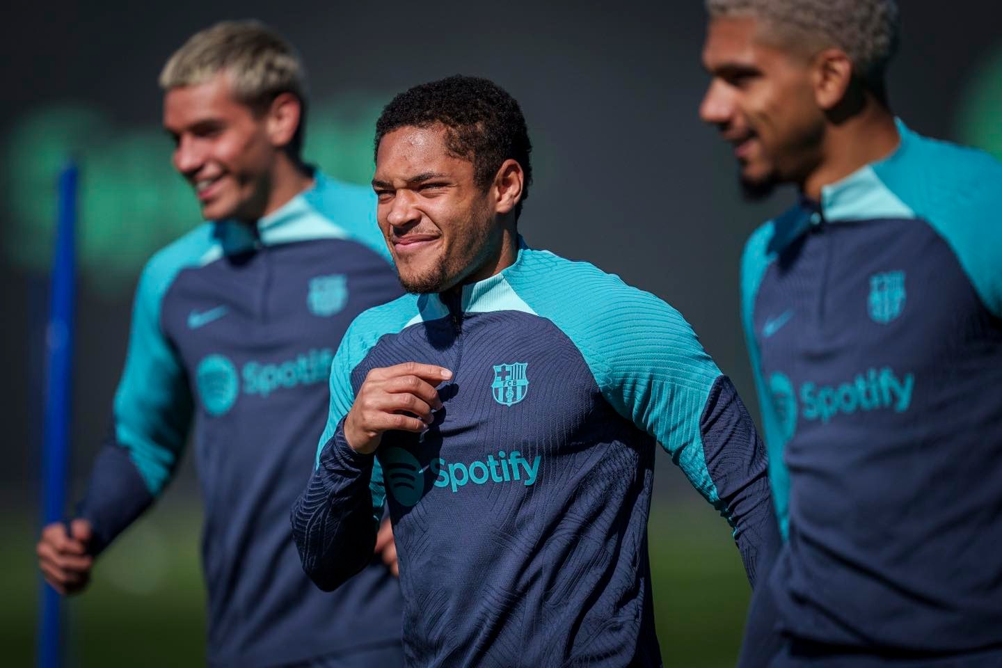 Barcelona jogadores a treinar