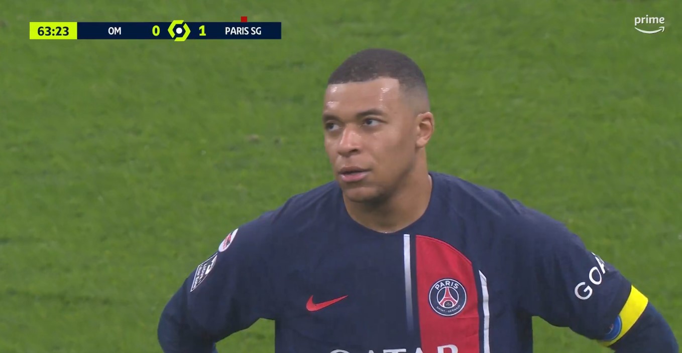 Kylian Mbappé chateado
