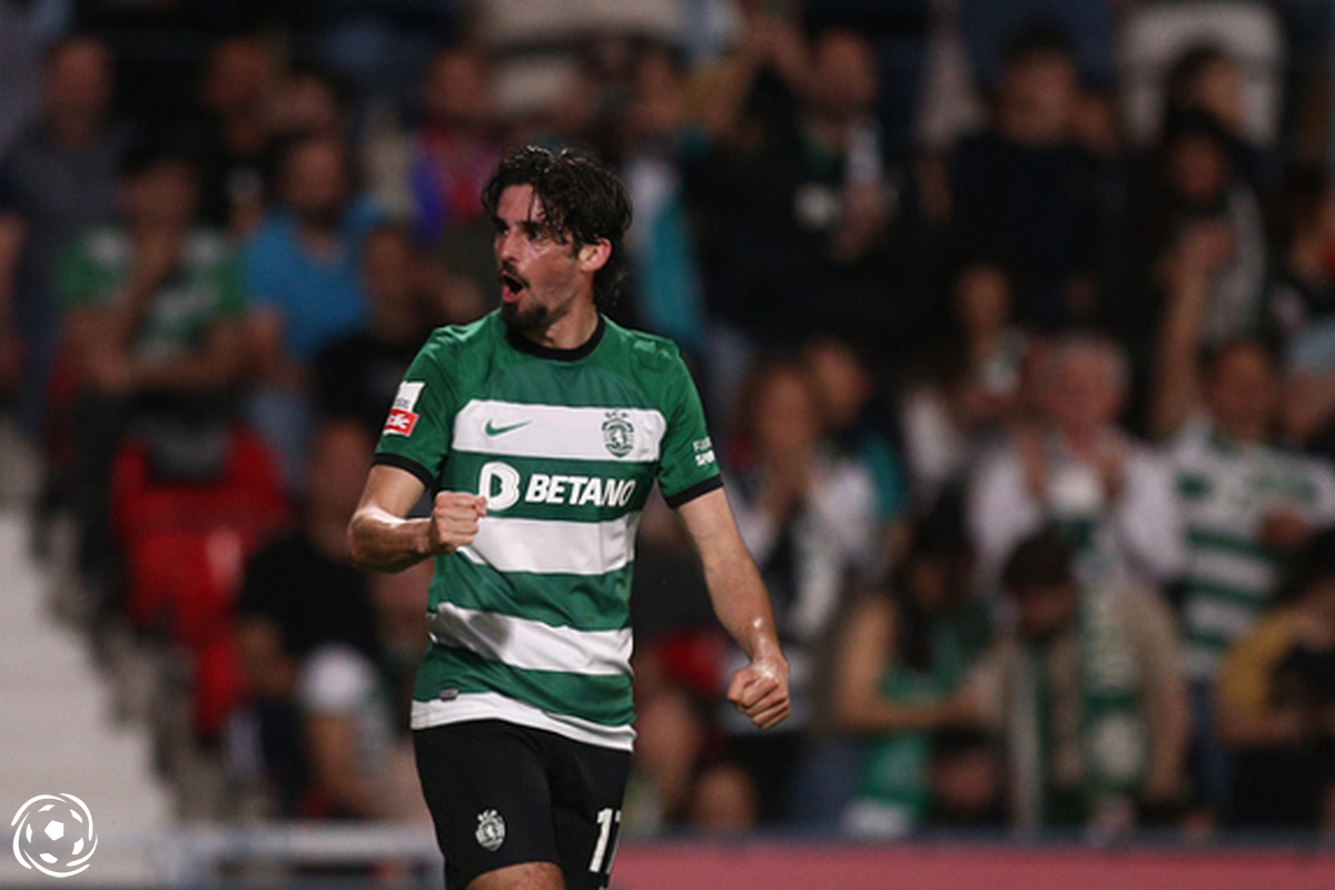 Trincão celebra golo no Gil Vicente x Sporting