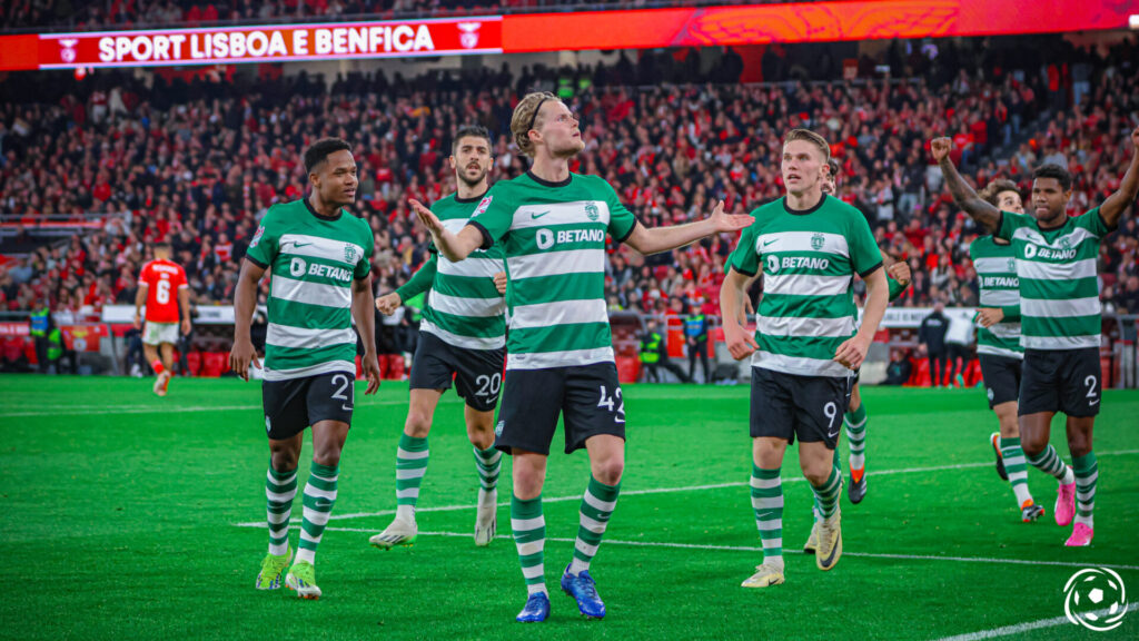 Morten Hjulmand dérbi Sporting Benfica jogadores no jogo da Liga