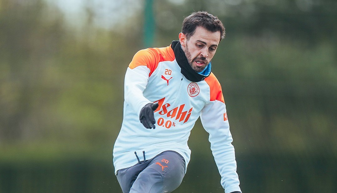 Bernardo Silva a treinar pelo Manchester City