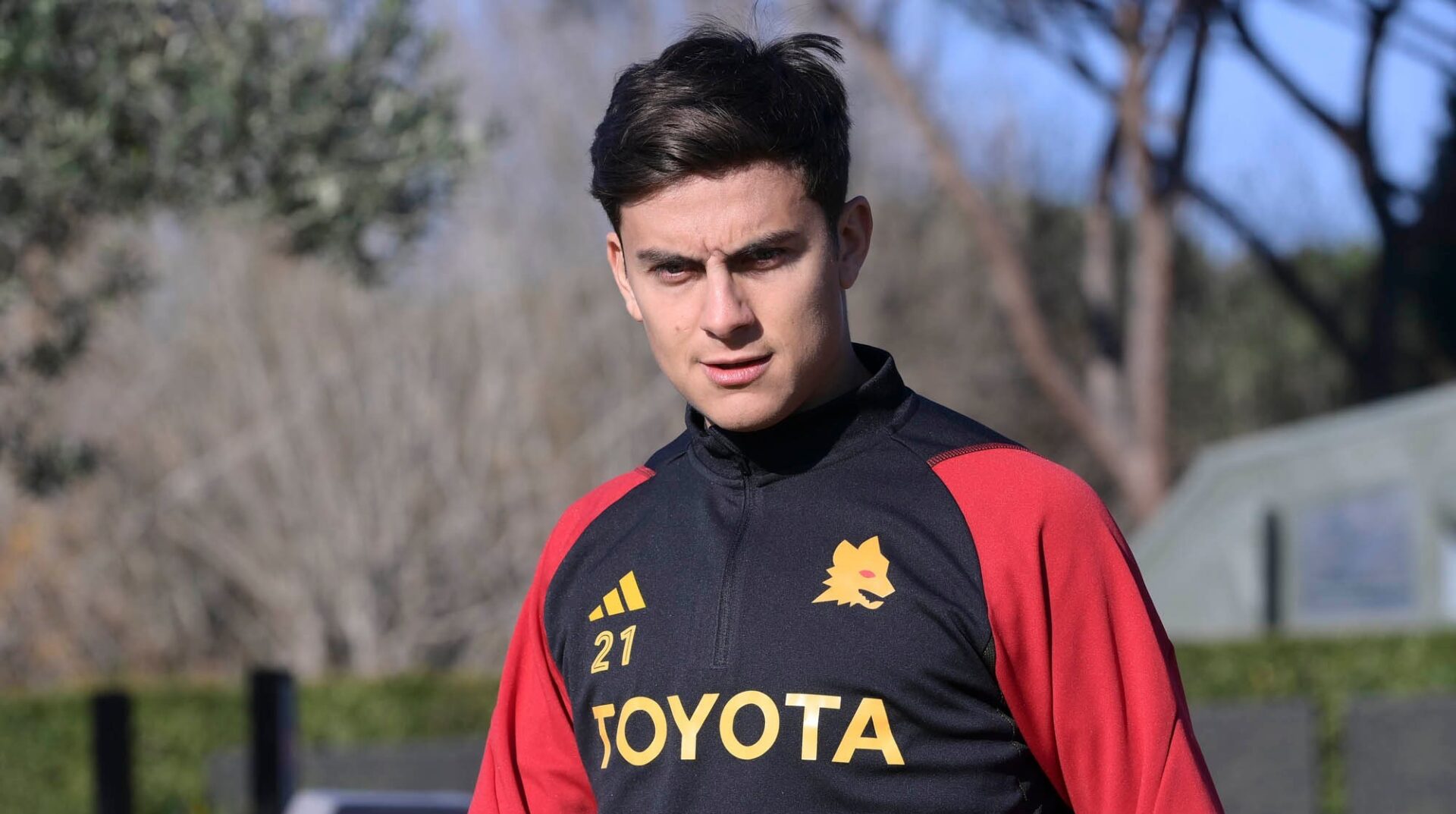 Paulo Dybala a treinar pelo AS Roma