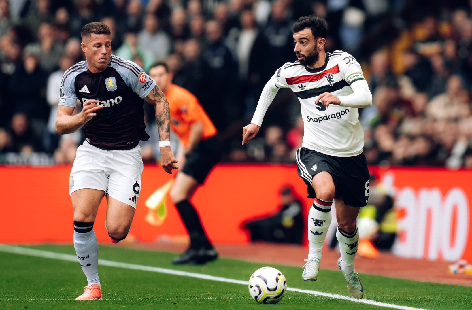 Bruno Fernandes no Manchester United x Aston Villa