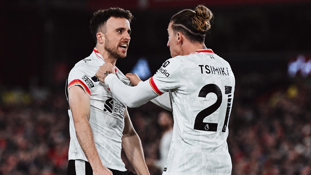 Diogo Jota Kostas Tsimikas Liverpool