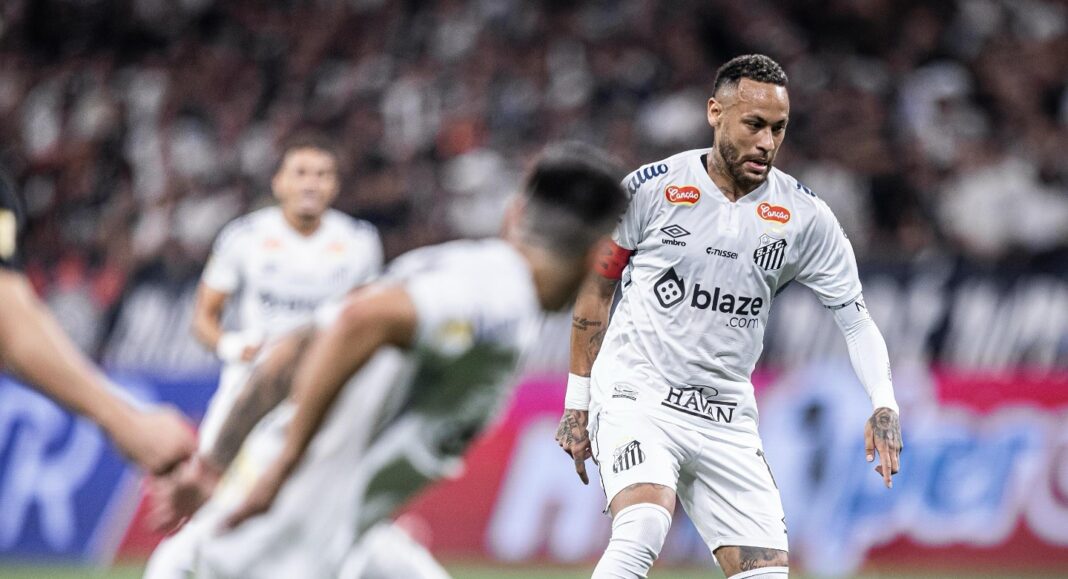 Neymar Júnior a jogar pelo Santos