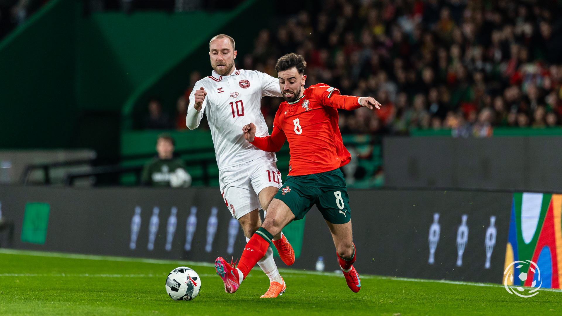 Bruno Fernandes Christian Eriksen Portugal Dinamarca