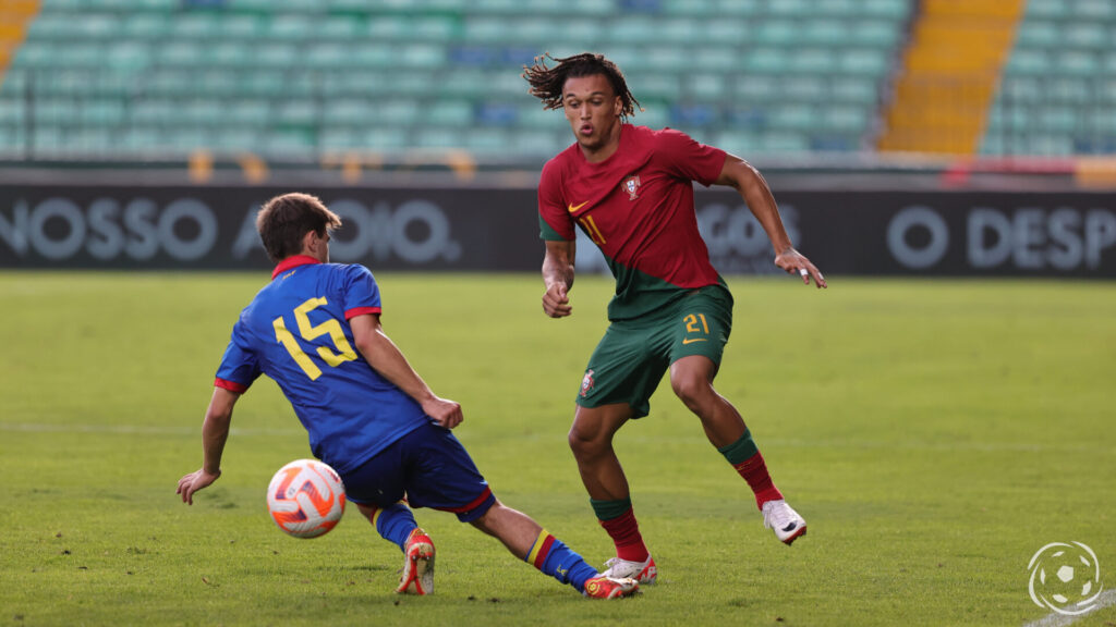 Diego Moreira num jogo de Portugal