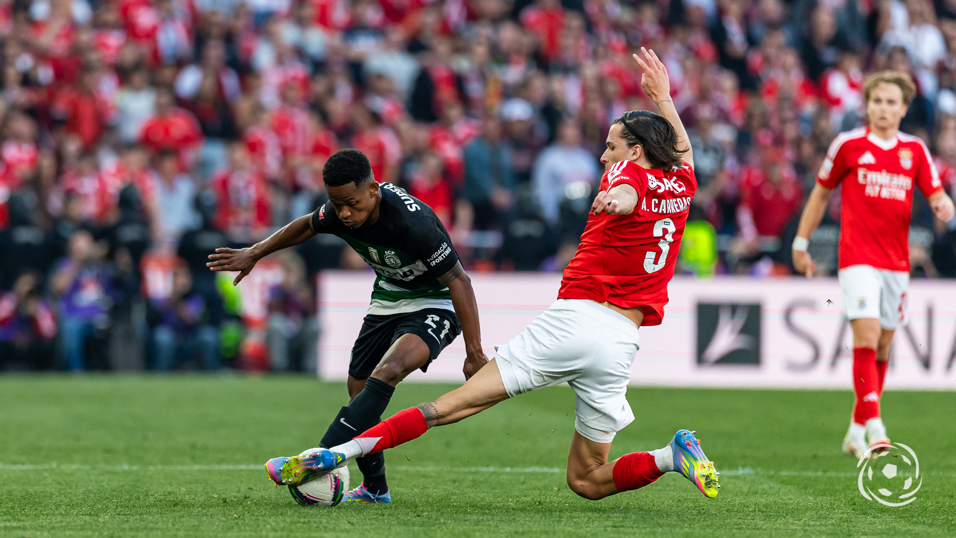 Geny Catamo e Álvaro Carreras no Sporting Benfica