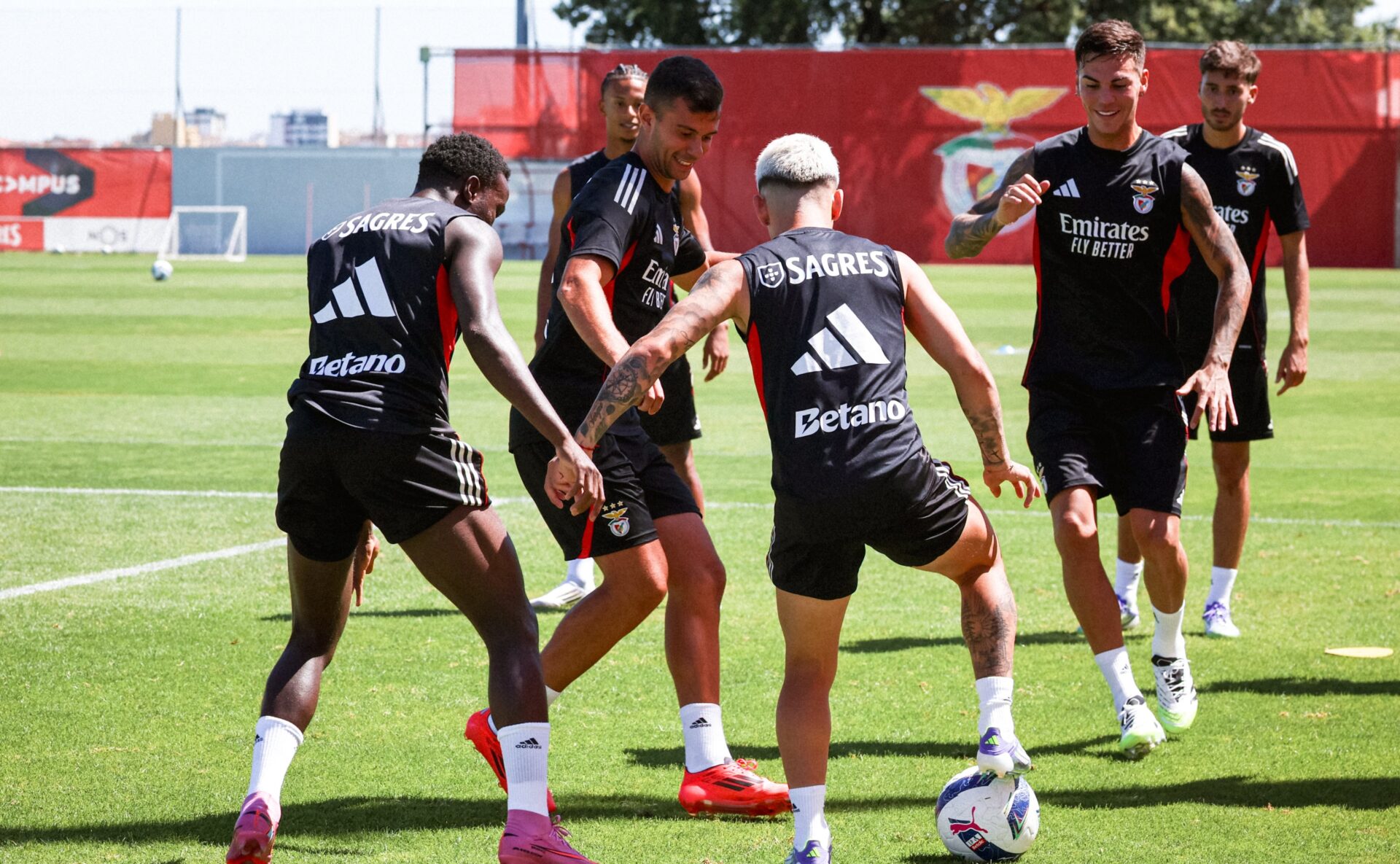 Jogadores do Benfica
