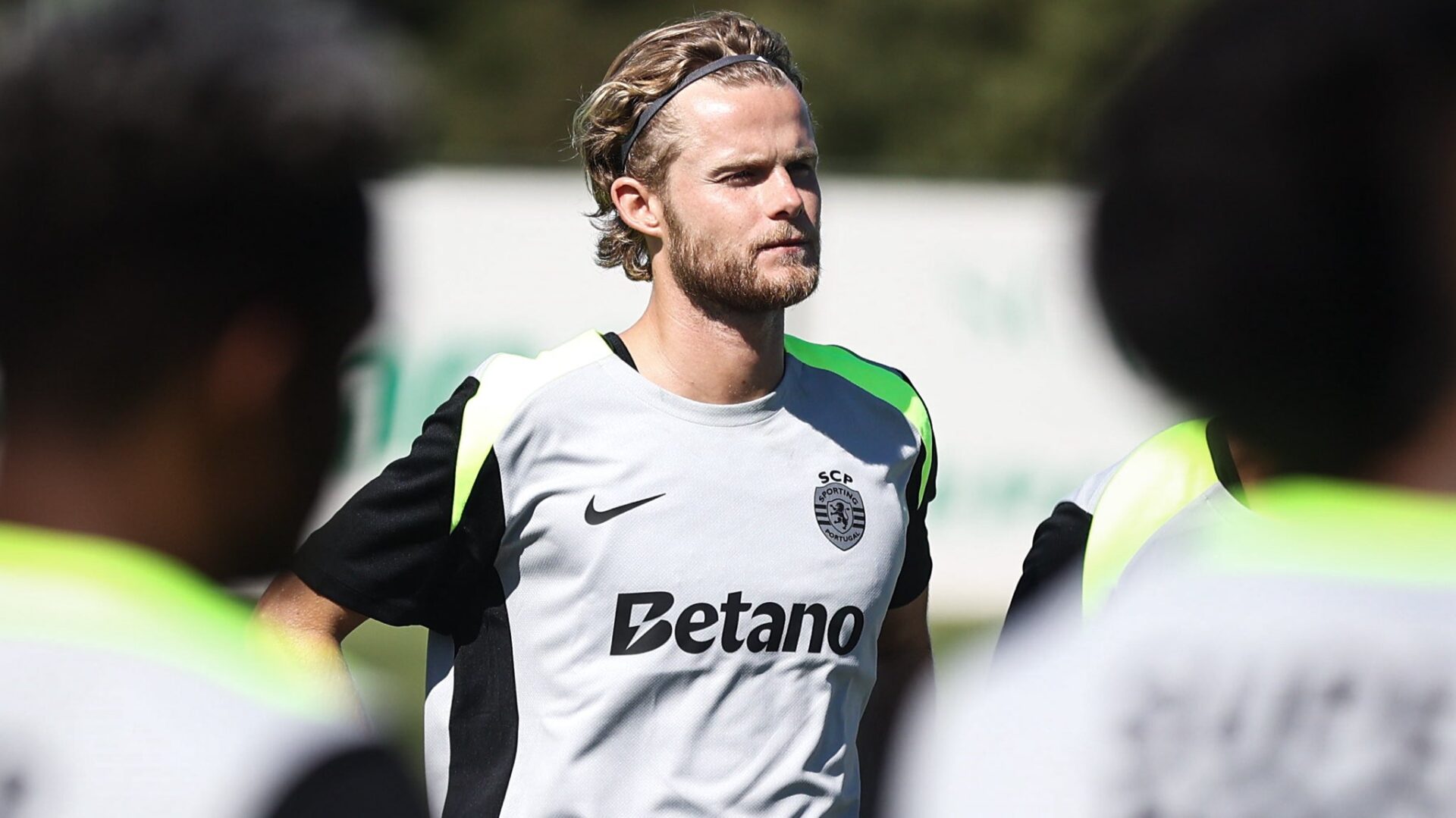 Morten Hjulmand a treinar